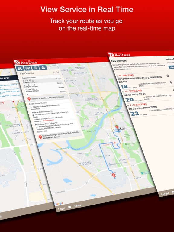 MyBus Red Deer iPad screenshot 3 - Navigation app
