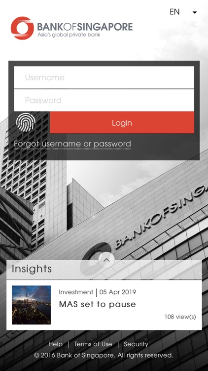 Bank of Singapore (for iPhone)