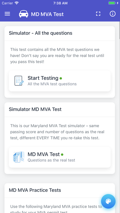 Maryland MVA Permit Test screenshot 3