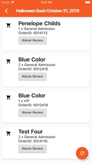 BAMM Tickets Screenshot