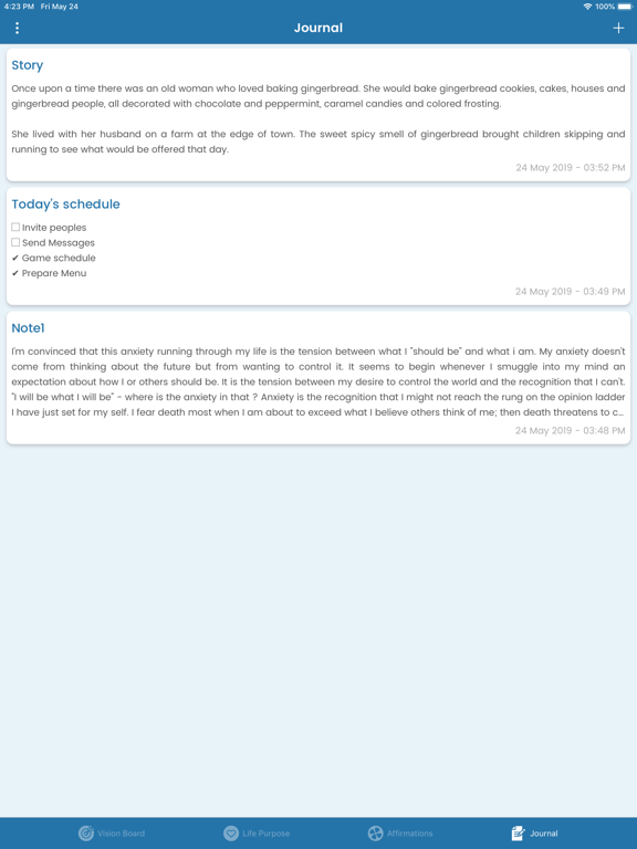 My Vision Board - Goal Setting iPad screenshot 6 - Lifestyle app