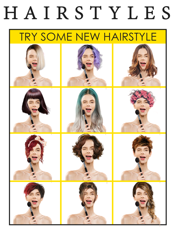 Hair Style Changer-Makeover Ap iPad screenshot 2 - Photo & Video app