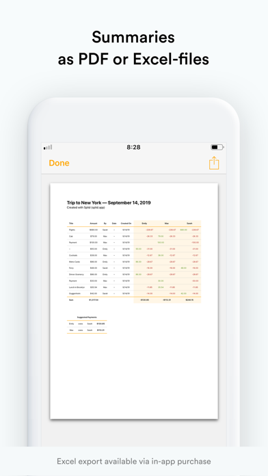 Splid – Split group bills Screenshot