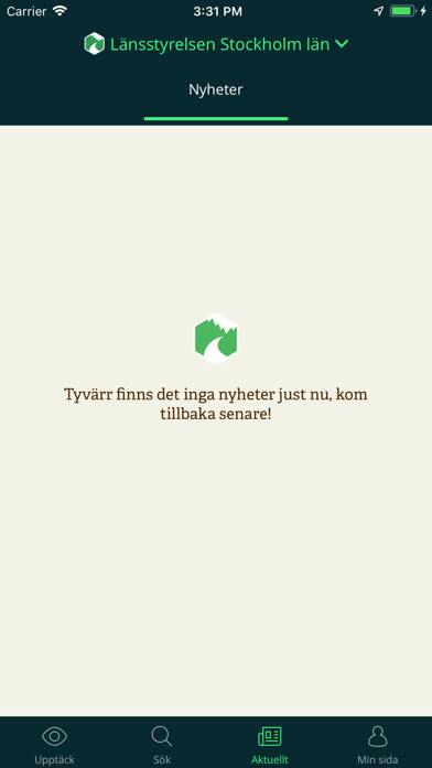 Stockholms läns Naturkarta Screenshot