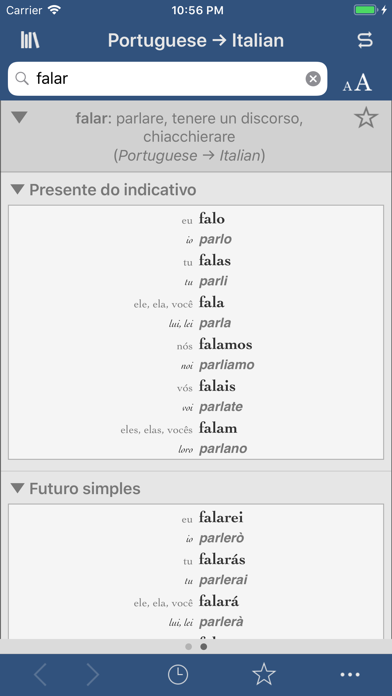 Ultralingua Italian-Portuguese Screenshot