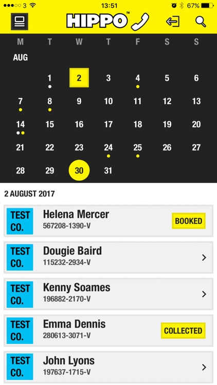 Hippo Collection Booking App