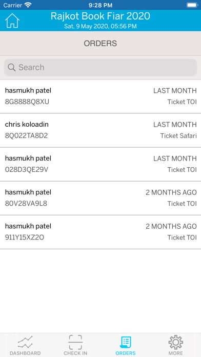 Paytix Organiser Screenshot