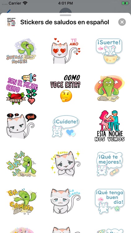 Stickers de saludos en español