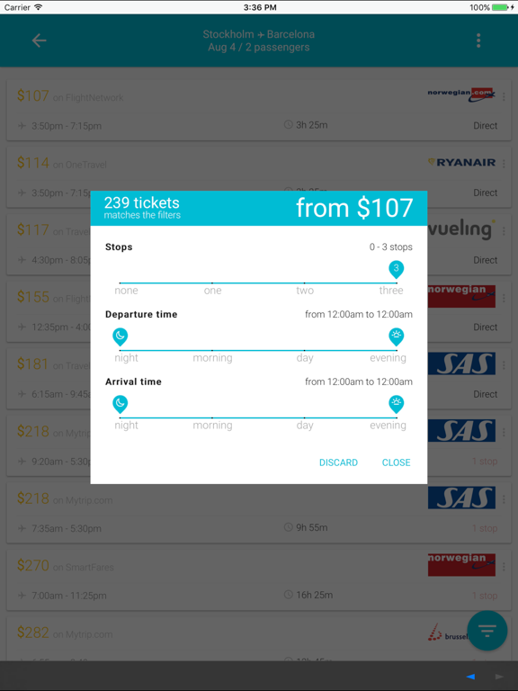 Screenshot #5 pour Flight Scanner - Airfare Deals