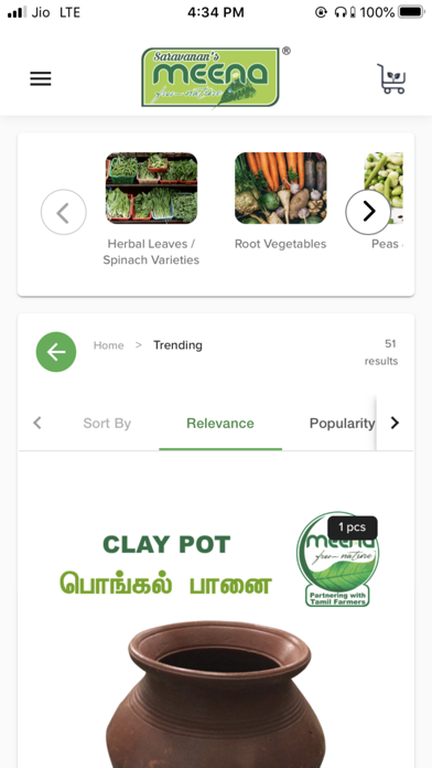 Meena Foods Online Grocery Screenshot