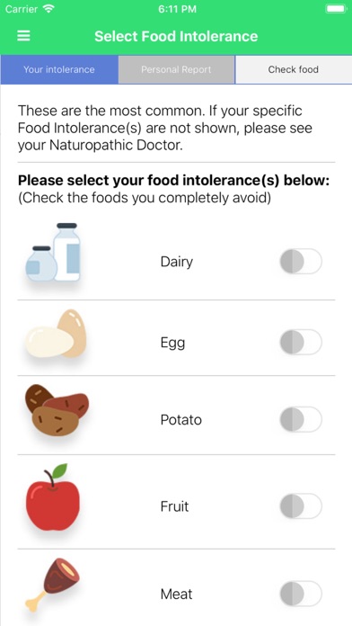 Screenshot #1 pour Carroll Food Intolerance