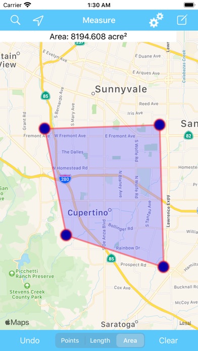 Map Measure - Draw Area & Line Screenshot