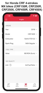 Jetting for Honda CRF 4T Moto screenshot #3 for iPhone