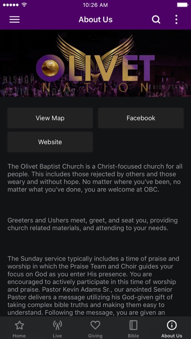 Olivet Baptist Church App screenshot 3