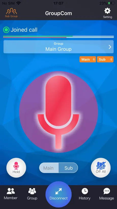 GroupCom - Walkie-Talkie App