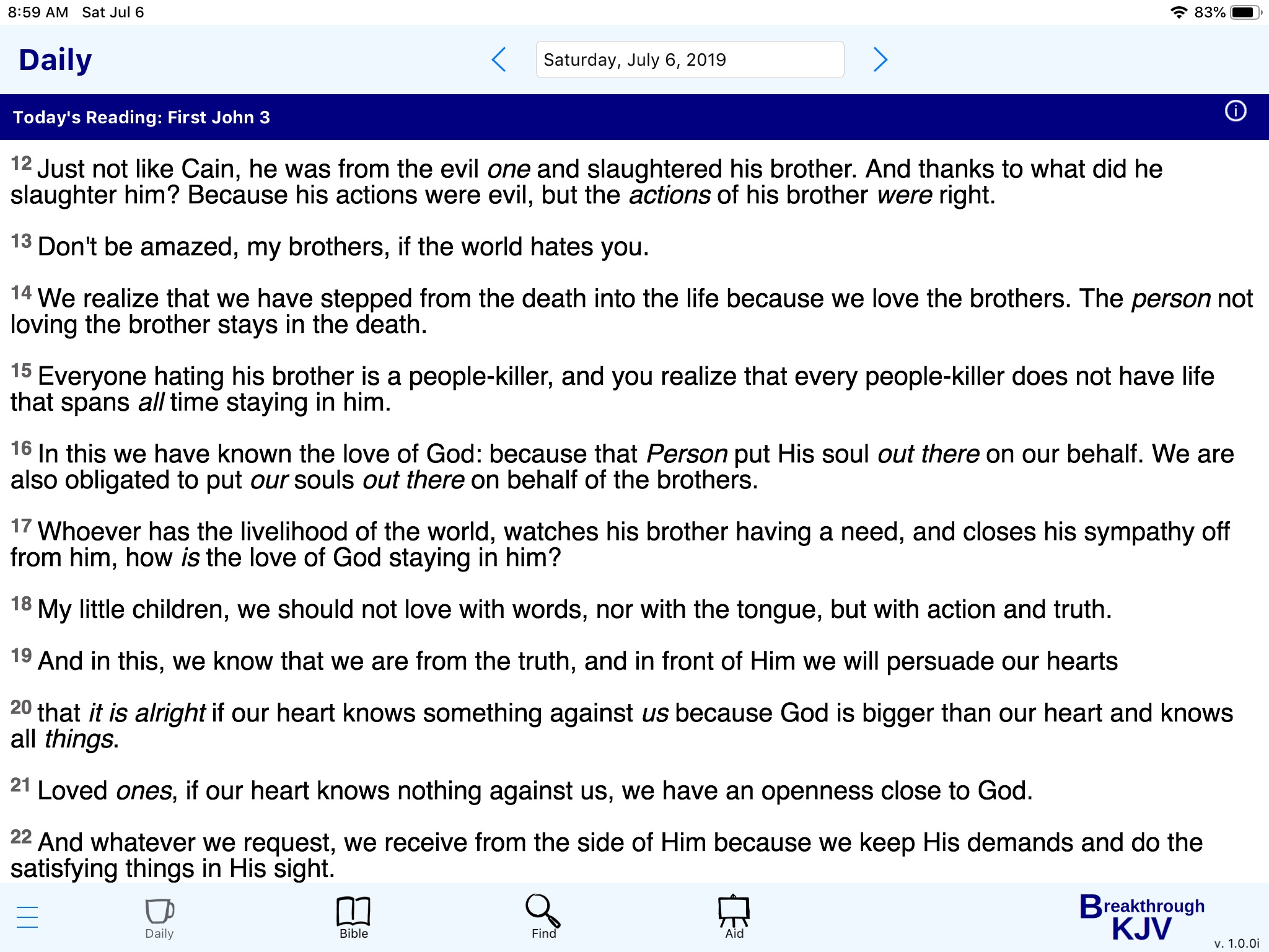 Bible BKJV screenshot 2