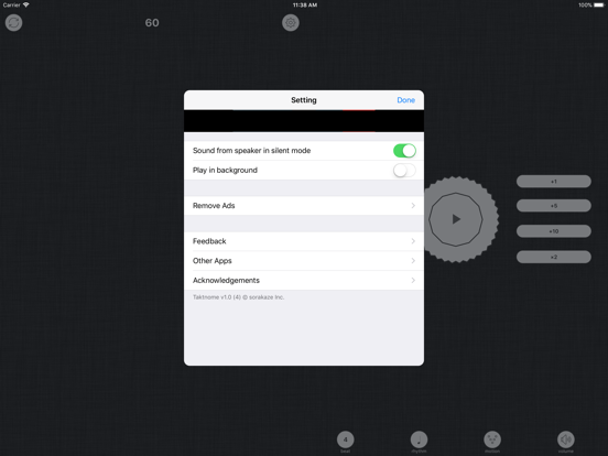 Taktnome iPad screenshot