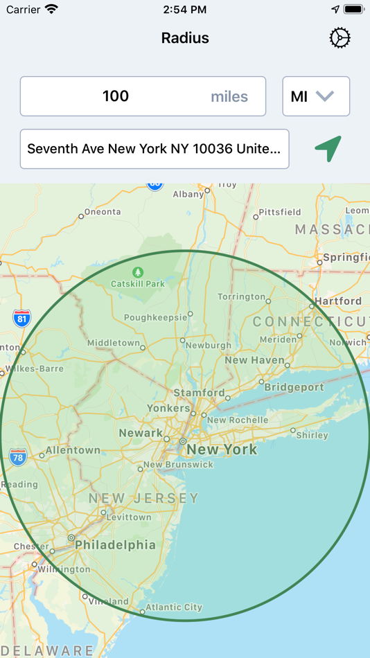 #1. Radius: Distance From Me (iOS) By: Historycentral.com