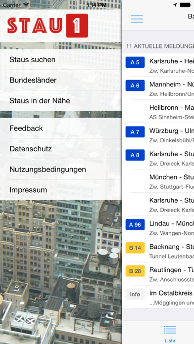 Stau1 - Staumelder Screenshot