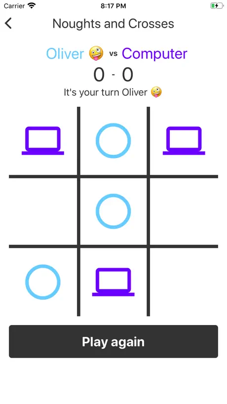 Noughts and Crosses 3 In A Row