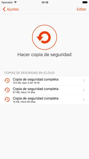 Captura de pantalla de Bloqueo Notas en iPhone 5