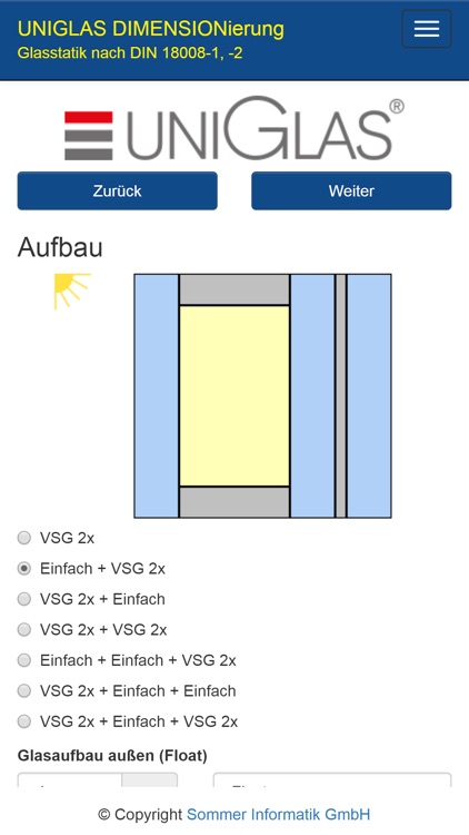 UNIGLAS DIMENSIONierung screenshot-3