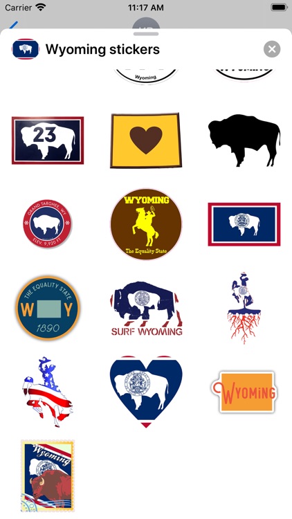 Wyoming emoji - USA stickers