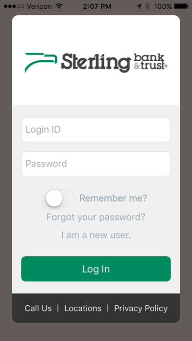 Sterling Bank & Trust – Mobile Screenshot