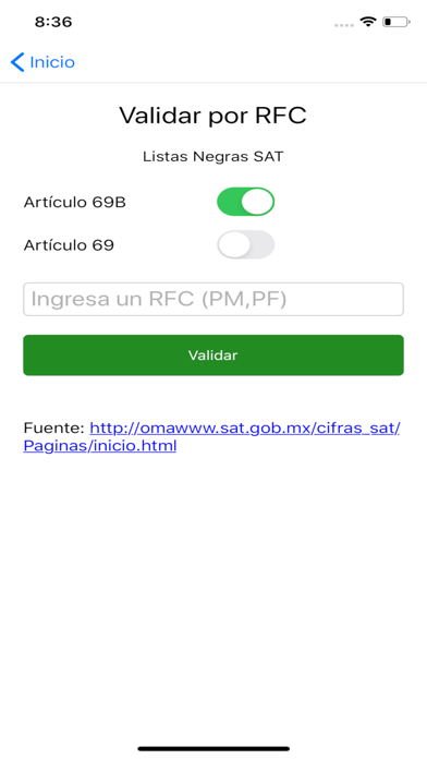 Screenshot #2 pour ValidaListasNegras