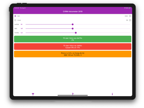 CVRM risicometer 2019 iPad app afbeelding 1