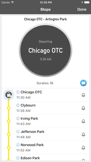 onTime Metra, CTA screenshot 2