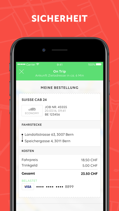 go! – so einfach geht Taxi. Screenshot