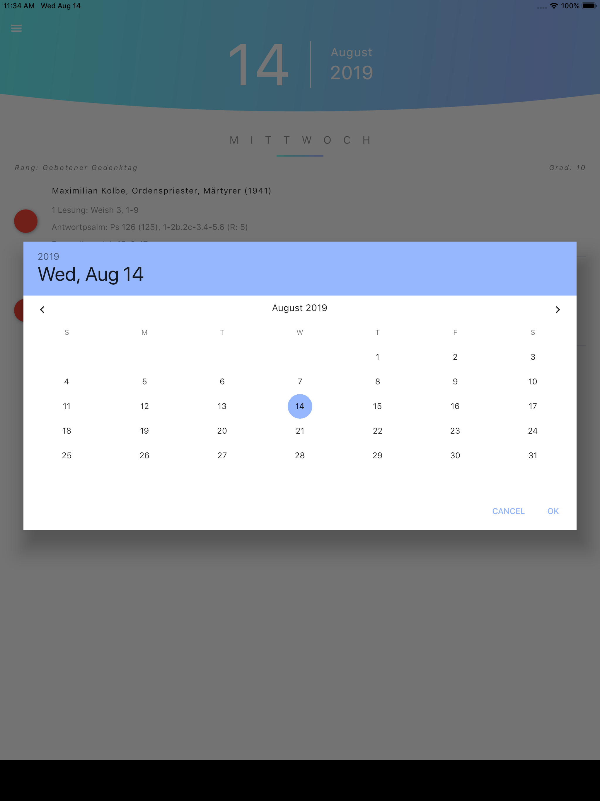 Liturgischer Kalender Immerwäh screenshot 12