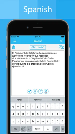 Spanish Keyboard - Translator screenshot 2