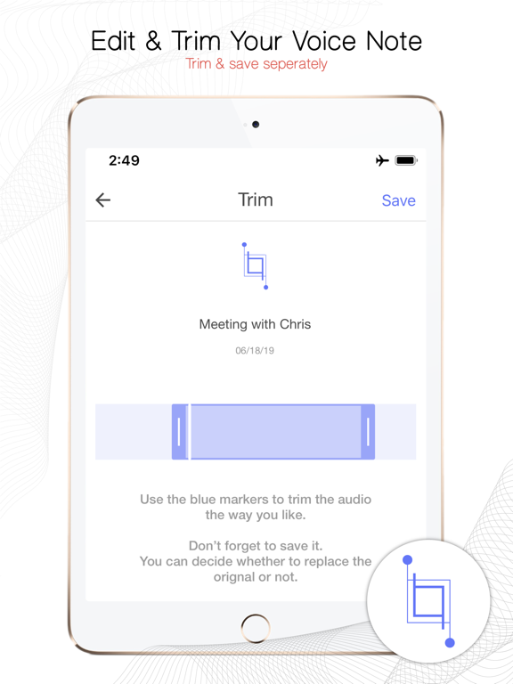 Voice Recorder App - VRA iPad screenshot 4 - Utilities app