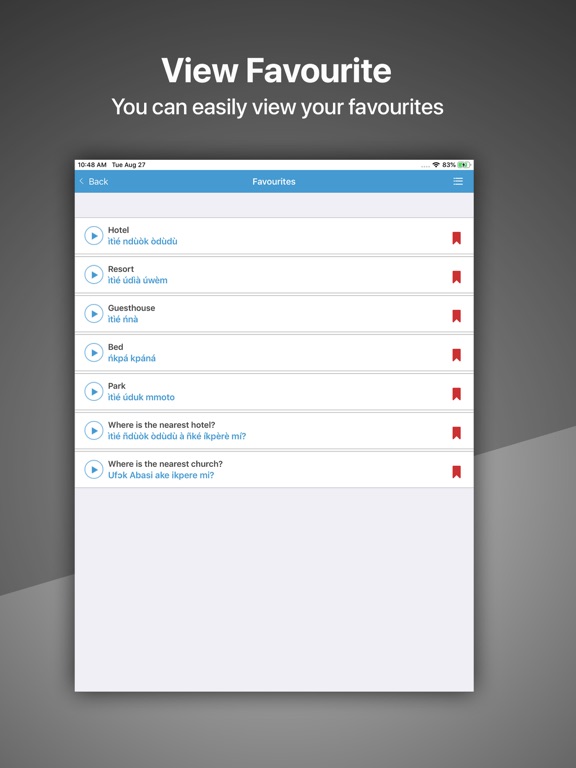 Speak Efik and Ibibio iPad screenshot 5 - Productivity app