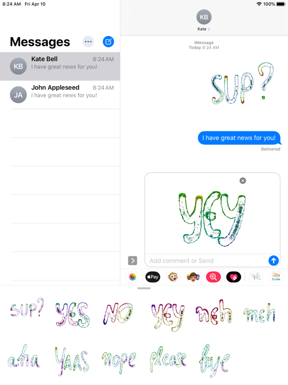 Screenshot #6 pour Excla Wordy Sticky - Animated