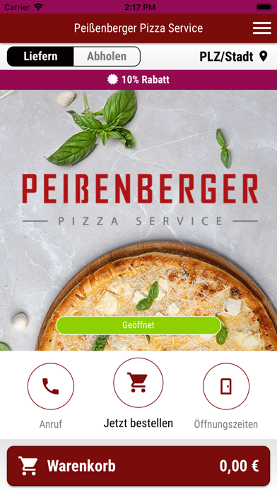 Screenshot #1 pour Peißenberger Pizza Service