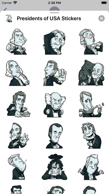 Presidents of USA Stickers