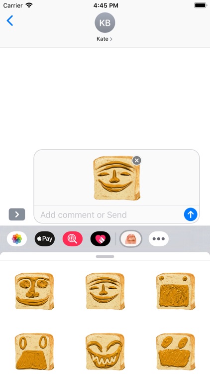 Peanut butter on the bread