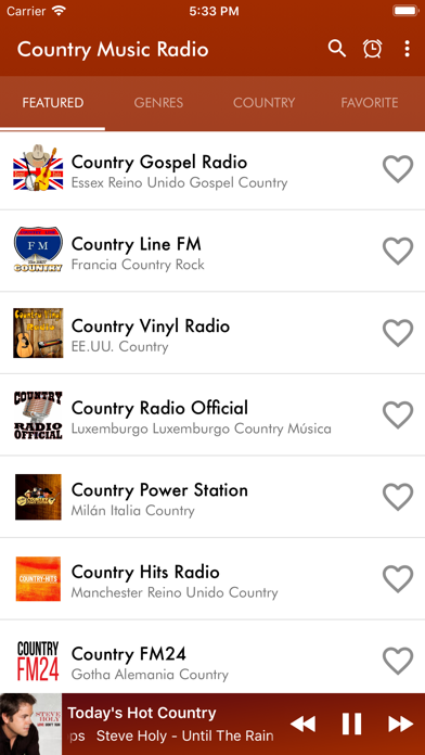 Screenshot #1 pour Country Music Radio app