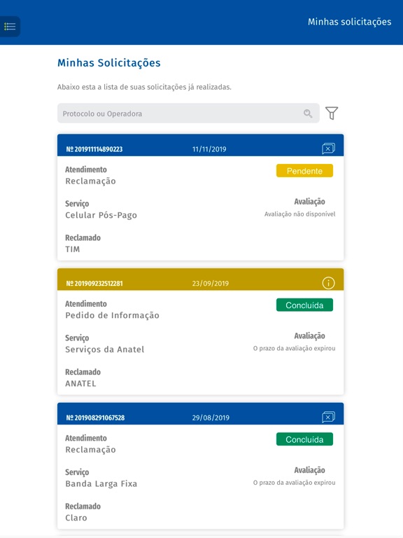 Anatel Consumidor Mobile iPad screenshot