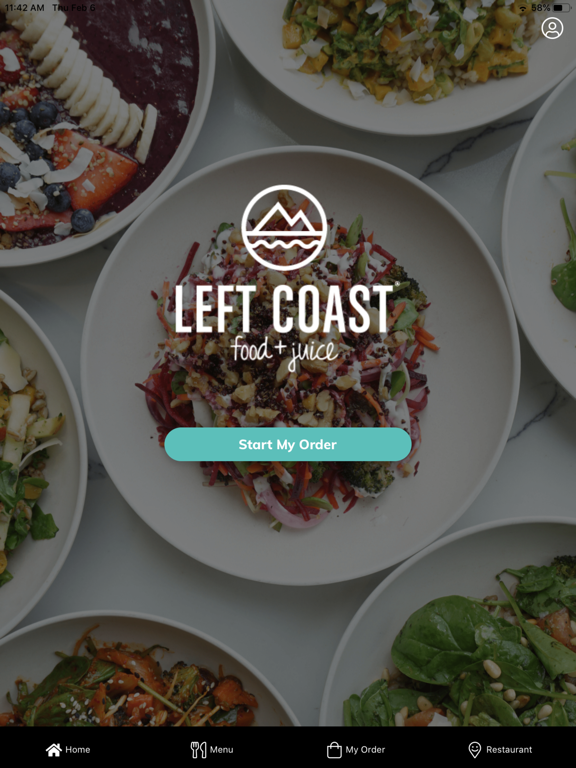 Left Coast Food + Juice iPad screenshot 1 - Food & Drink app