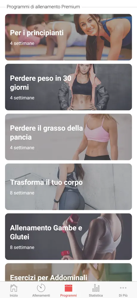Scheda allenamento per donne