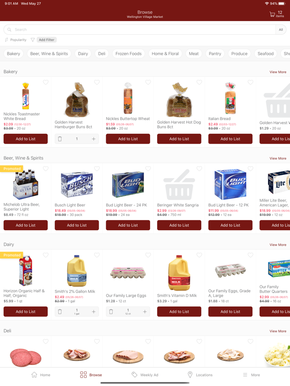 Village Market QuikPik iPad screenshot 1 - Shopping app