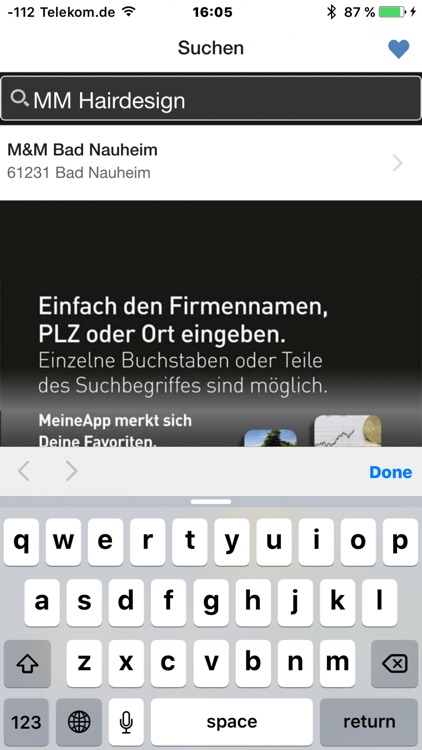 meineApp Lieblingsgeschäfte