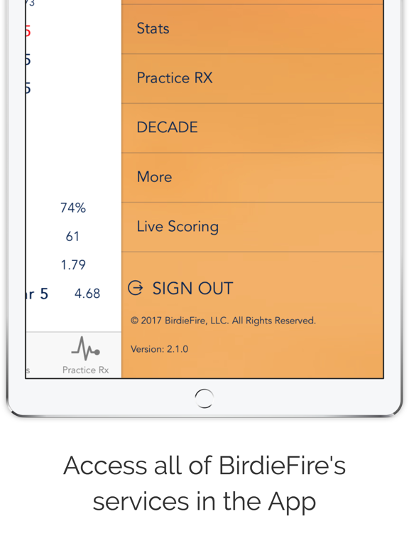BirdieFire Stats and Scoring iPad screenshot