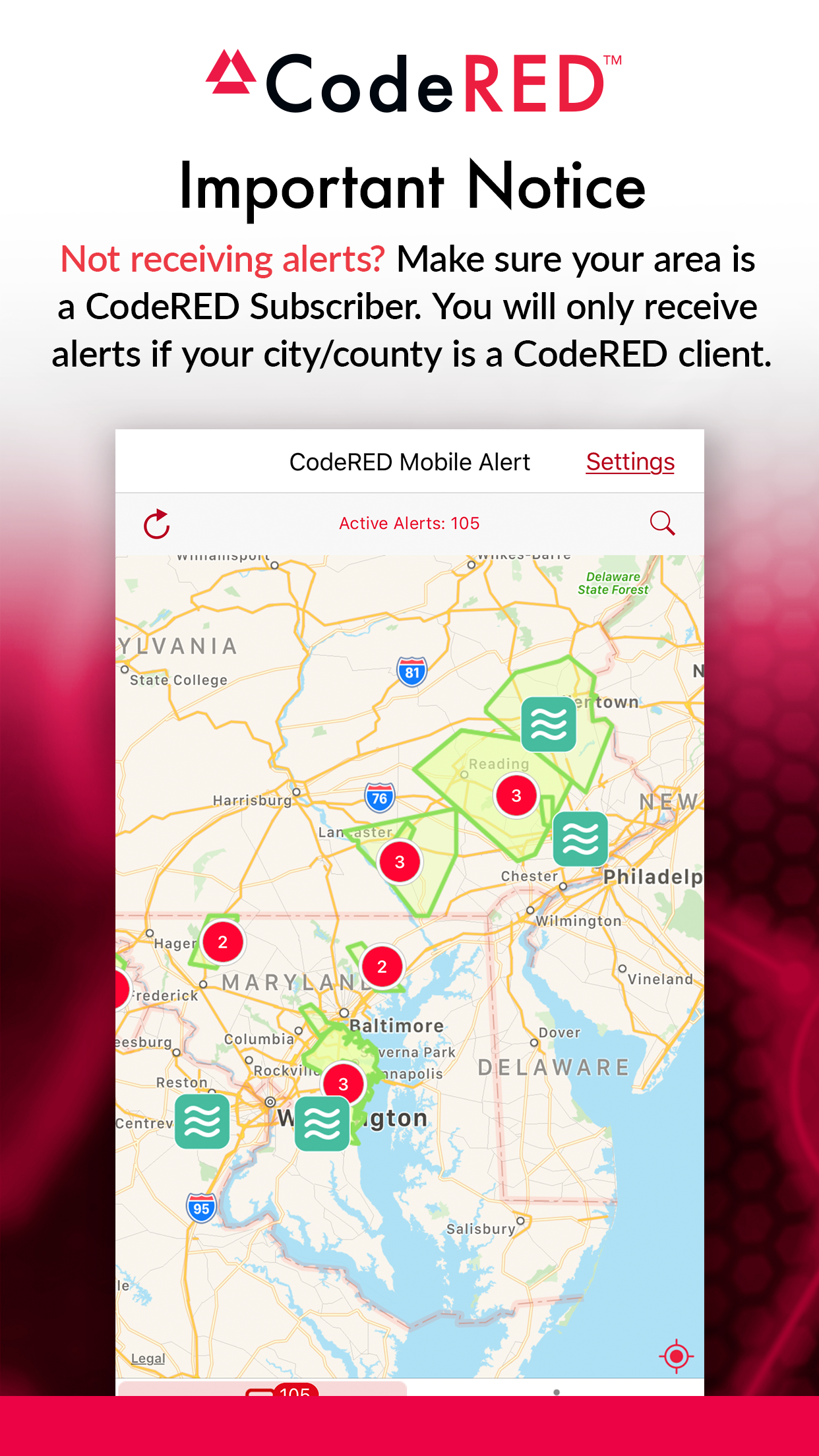CodeRED Mobile Alert screenshot 1