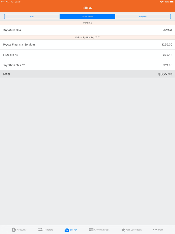 Zeal Credit Union Mobile iPad screenshot 6 - Finance app