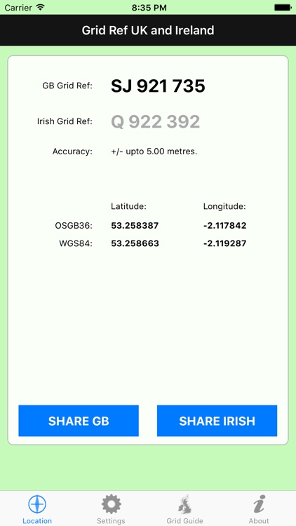 Grid Ref UK and Ireland